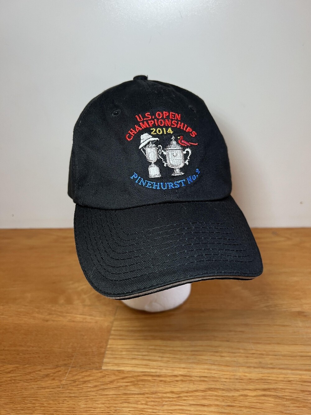 USGA 2014 U.S. Open Pinehurst No 2 Hat Cap Strap Back Mens Black Golf  Member